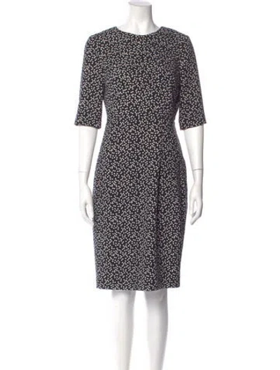 Pre-owned Lk Bennett Polka Dot Print Knee-length Dress In Blue
