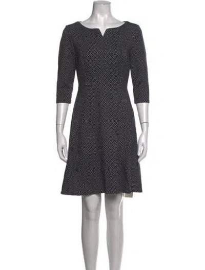 Pre-owned Lk Bennett Polka Dot Print Knee-length Dress In Blue
