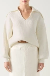 Lk Bennett Polly Oversize Rib Top In White