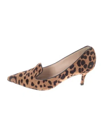 Pre-owned Lk Bennett Ponyhair Animal Print Pumps In Black