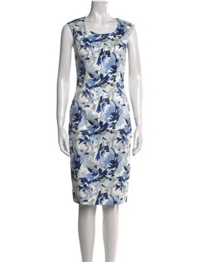 Pre-owned Lk Bennett Printed Knee-length Dress In Multi