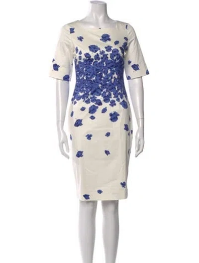 Pre-owned Lk Bennett Printed Knee-length Dress In Multi