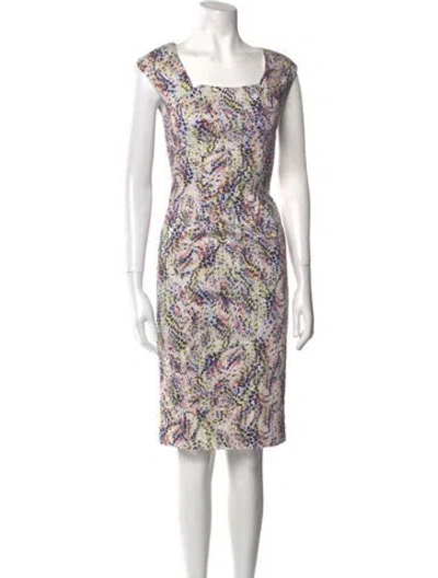 Pre-owned Lk Bennett Printed Knee-length Dress W/ Tags In Multi