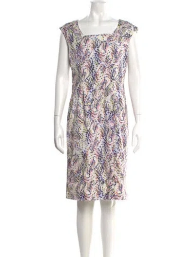 Pre-owned Lk Bennett Printed Knee-length Dress W/ Tags In Multi