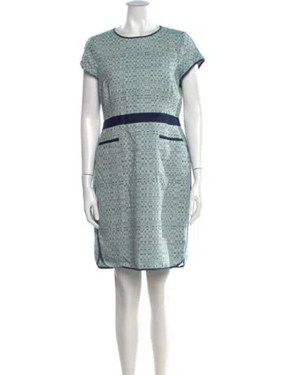 Pre-owned Lk Bennett Printed Mini Dress In Blue