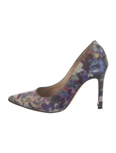 Pre-owned Lk Bennett Printed Pumps In Blue