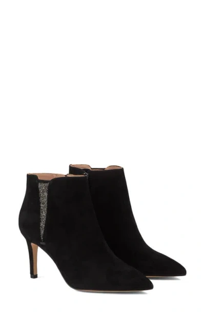 Lk Bennett Queenie Crystal Pointed Toe Bootie In Black