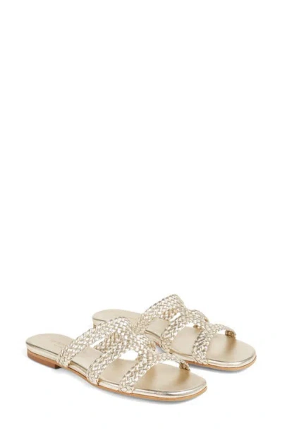 Lk Bennett Reena Braided Strap Sandal In Gold