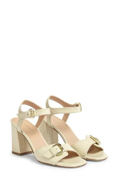 Lk Bennett Reeva Oloid Ankle Strap Sandal In Buttercream