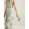 Lk Bennett Robyn Floral Metallic Dot Silk Blend Dress In Multi