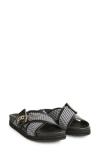 Lk Bennett Rory Slide Sandal In Black/white