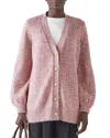 Lk Bennett Rosy Mélange Cotton Blend Cardigan