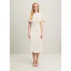 Lk Bennett Sadie Overlay Crepe Midi A-line Dress In Multi