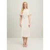 Lk Bennett Sadie Overlay Crepe Midi A-line Dress In Multi
