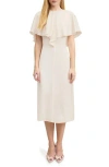 Lk Bennett Sadie Overlay Crepe Midi A-line Dress