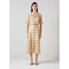 Lk Bennett Saffron Midi Seersucker Shirtdress In Multi