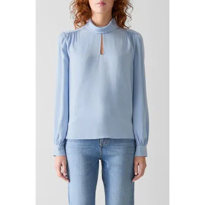 Lk Bennett Sally Cowl Neck Top In Blue