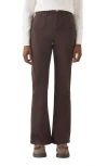 Lk Bennett Samantha Patch Pocket High Waist Flare Jeans In Brown