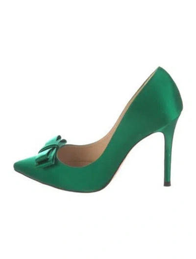 Pre-owned Lk Bennett Satin Pumps In Green