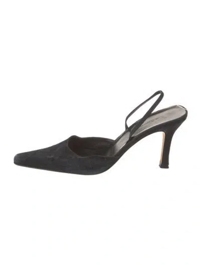 Pre-owned Lk Bennett Satin Slingback Pumps In Blue