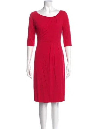 Pre-owned Lk Bennett Scoop Neck Knee-length Dress In Pink