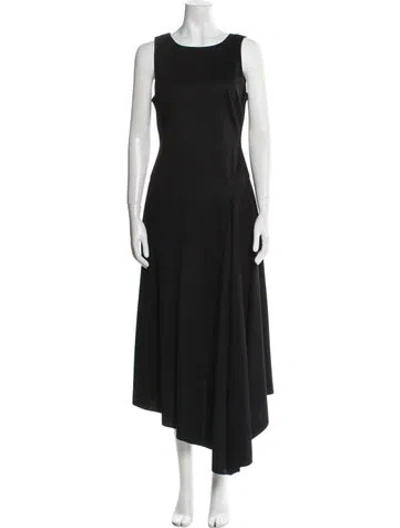 Pre-owned Lk Bennett Scoop Neck Long Dress In Black