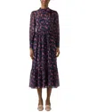 Lk Bennett Selina Floral-print Flounce Midi Dress