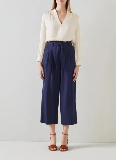 Lk Bennett Selina Woven Tops In Neutral