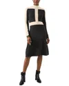 Lk Bennett Selma Wool-blend Dress In Black