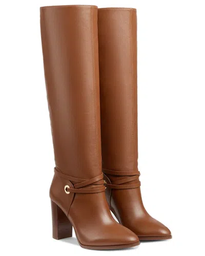Lk Bennett Shelby Leather Boot In Brown