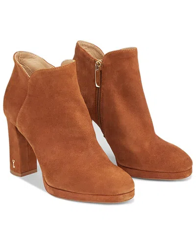 Lk Bennett Sierra Suede Ankle Boot In Brown