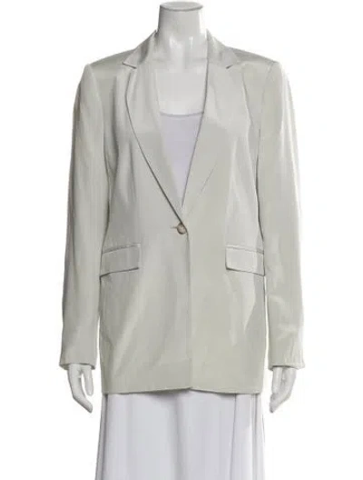 Pre-owned Lk Bennett Silk Blazer In White