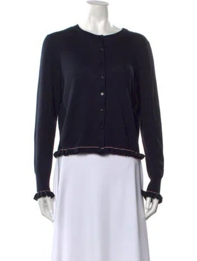 Pre-owned Lk Bennett Silk Crew Neck Sweater In Black