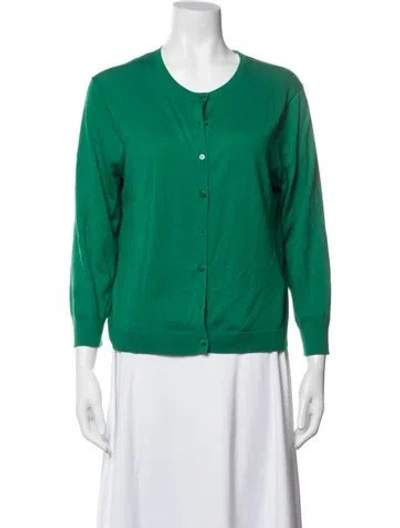 Pre-owned Lk Bennett Silk Jacket In Green