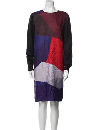 Pre-owned Lk Bennett Silk Knee-length Dress In Black