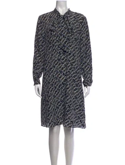 Pre-owned Lk Bennett Silk Knee-length Dress In Black