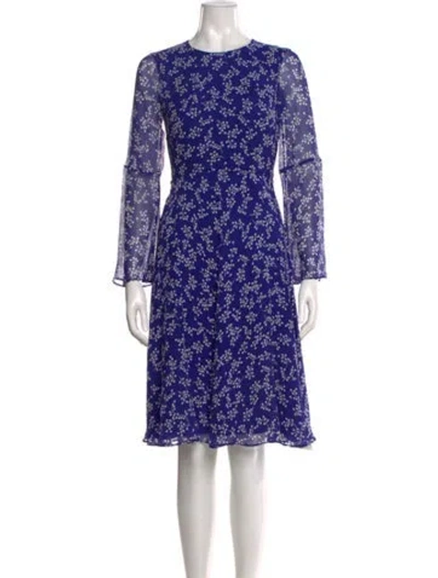 Pre-owned Lk Bennett Silk Knee-length Dress In Blue