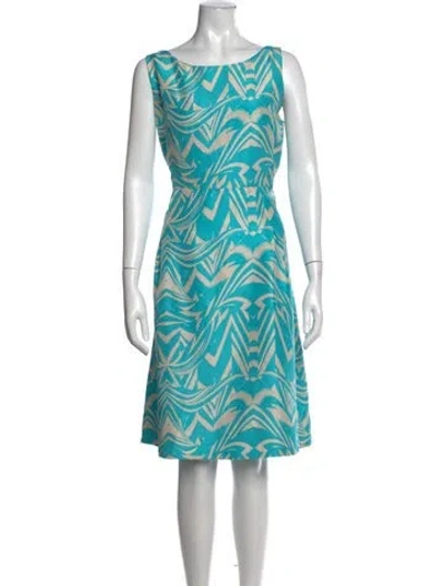Pre-owned Lk Bennett Silk Knee-length Dress In Blue