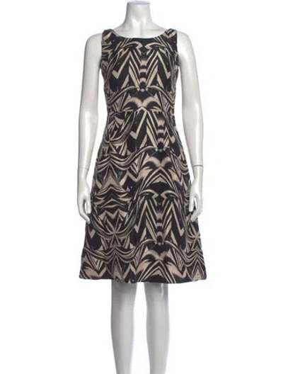 Pre-owned Lk Bennett Silk Knee-length Dress In Neutrals