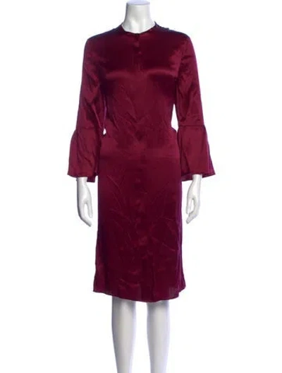 Pre-owned Lk Bennett Silk Knee-length Dress In Purple