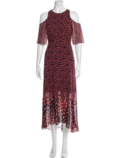 Pre-owned Lk Bennett Silk Long Dress In Blue