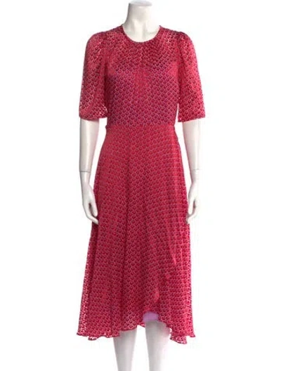 Pre-owned Lk Bennett Silk Long Dress In Pink