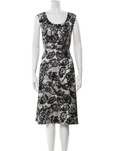 Pre-owned Lk Bennett Silk Midi Length Dress In Gray