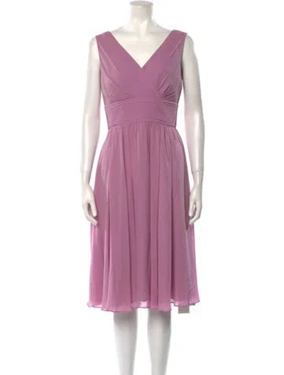 Pre-owned Lk Bennett Silk Midi Length Dress In Purple