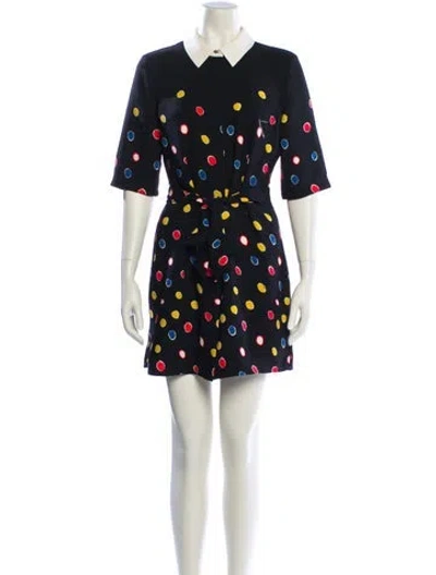 Pre-owned Lk Bennett Silk Mini Dress In Blue