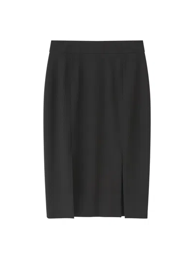 Lk Bennett Sky Front-slit Midi Skirt In Black