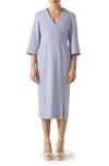 LK BENNETT SKY V-NECK CREPE DRESS