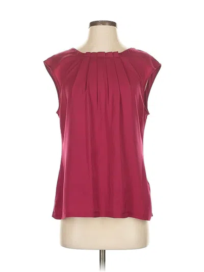 Pre-owned Lk Bennett Sleeveless Blouse In Burgundy