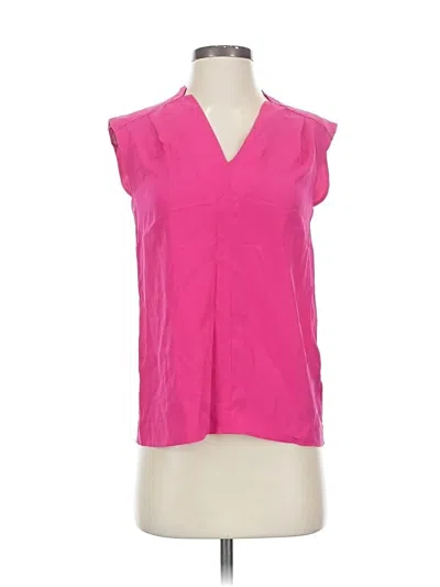 Pre-owned Lk Bennett Sleeveless Silk Top Pink V Neck Tops