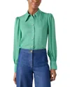 Lk Bennett Sonya Satin Crepe Button-up Shirt